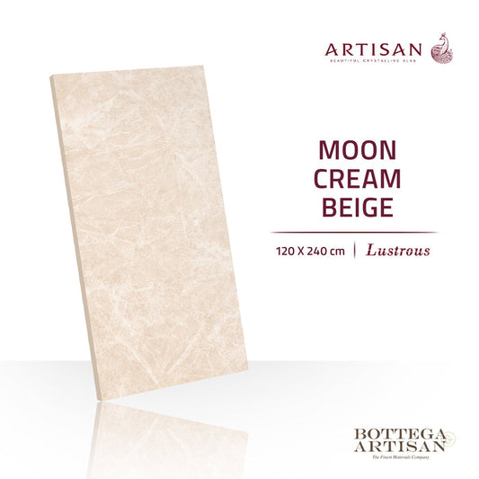 Granit Lamina Slab Artisan Moon Cream Beige Lustrous 120X240